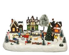 SCENARIO LED IN POLIRESINA CON SLITTA MOBILE 24X37X19