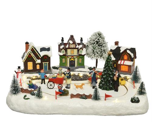 SCENARIO LED IN POLIRESINA CON SLITTA MOBILE 24X37X19