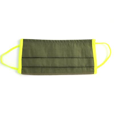 MASCHERINA ADULTO 2 STRATI TESSUTO VERDE