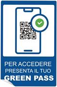 ADESIVO A4 INGRESSO GREEN PASS LOGO CELLULARE