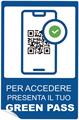 ADESIVO A4 INGRESSO GREEN PASS LOGO CELLULARE