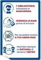 ADESIVO A4 ADEMPIMENTI GREEN PASS INGRESSO REGOLE