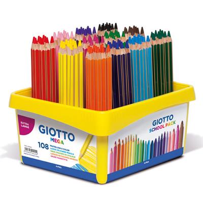 SCHOOLPACK PASTELLI GIOTTO MEGA PZ.108
