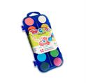 CONFEZIONE 12 ACQUERELLI DIAM. 30 MM CON 1 PENNELLO 0704