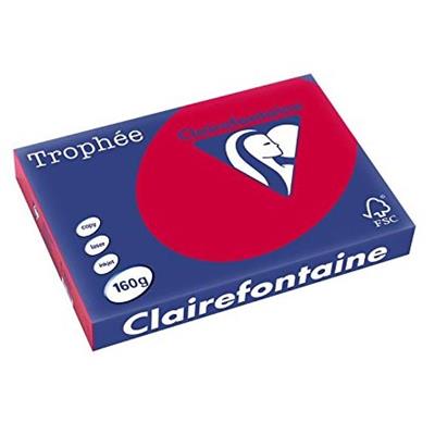 CARTA TROPHEE A3 GR.160 ROSSO INTENSO 250 FOGLI