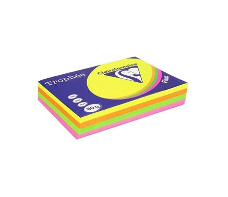CARTA TROPHEE A3 GR.80 FLUO ASSORTITI 500 FOGLI