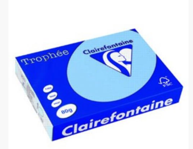 CARTA TROPHEE A4 GR.80 AZZURRO ALISEO 500 FOGLI