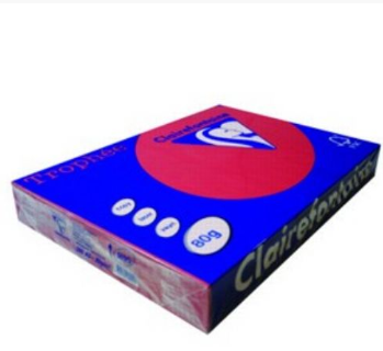 CARTA TROPHEE A4 GR.80 ROSSO CARDINALE 500 FOGLI