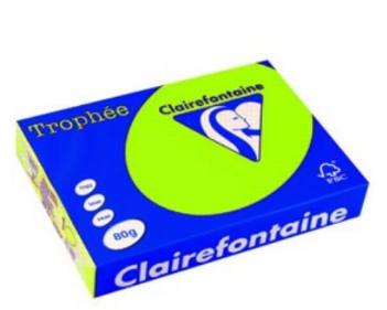 CARTA TROPHEE A4 GR.80 VERDE FLUO