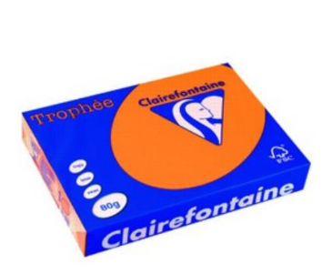 CARTA TROPHEE A4 GR.80 ARANCIO FLUO