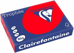CARTA TROPHEE A4 GR.80 500 FOGLI ROSSO CORALLO 8175