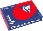 CARTA TROPHEE A4 GR.80 500 FOGLI ROSSO CORALLO 8175