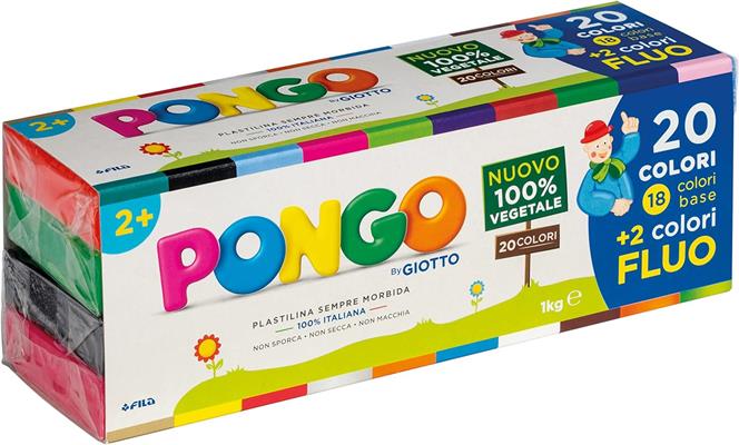 PLASTILINA PONGO 20 COLORI 1 KG 601000