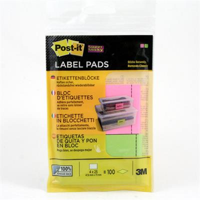 POST-IT LABEL PADS 2900-PGEU 47,6X73