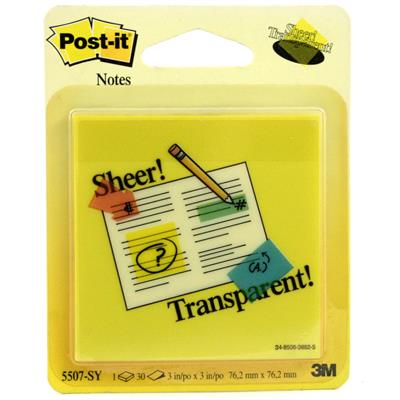 POST-IT TRANSPARENT 5507-SY 76.2X76.2