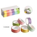 SET DI 6 ROTOLI DI NASTRO ADESIVO COLORATO 1.5CMX2M 6059