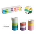 SET DI 12ROTOLI DI NASTRO ADESIVO COLORATO1.5X2M 605947