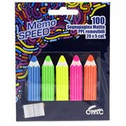 SEGNAPAGINA A FORMA MATITA 100 PZ. 20X5 COLORI FLUO