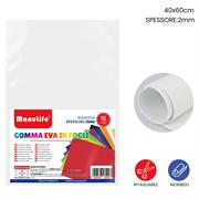 FOGLIO GOMMA EVA 40X60CM 2MM BIANCO 621395