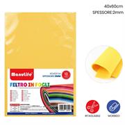 FOGLIO FELTRO 40X60CM 2MM GIALLO SOLE 621415