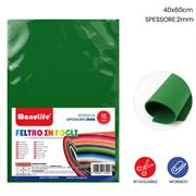 FOGLIO FELTRO 40X60CM 2MM VERDE SCURO 621427