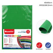 FOGLIO FELTRO 40X60CM 2MM VERDE CHIARO 621428