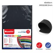 FOGLIO FELTRO 40X60CM 2MM NERO