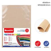FOGLIO FELTRO 40X60CM 2MM BEIGE