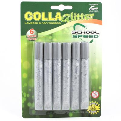 COLLA GLITTER CIAC PZ.6 ARGENTO ML 10,5