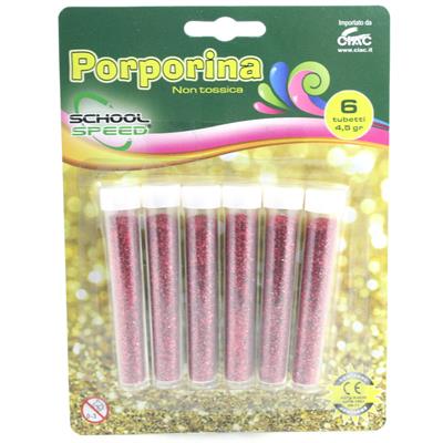 BLISTER DA 6 TUBETTI PORPORINA GR 4,5 ROSSO