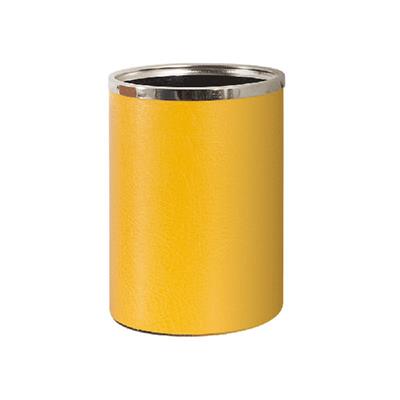 BICCHIERE PORTAPENNE IN ECOPELLE GIALLO