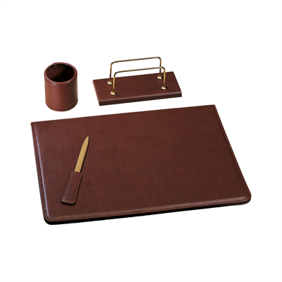 SERVIZIO DA SCRITTOIO SINT. 4PZ MARRONE 4104SH33