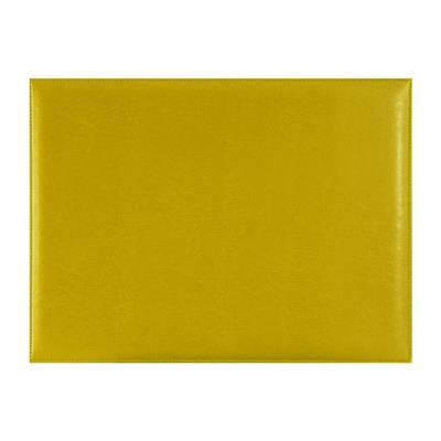 SOTTOMANO A SINGOLO SPECCHIO IN ECOPELLE CM. 50X35 GIALL