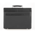 BORSA 1 SCOMPARTO PELLE SOFFIANO E TELA NERO