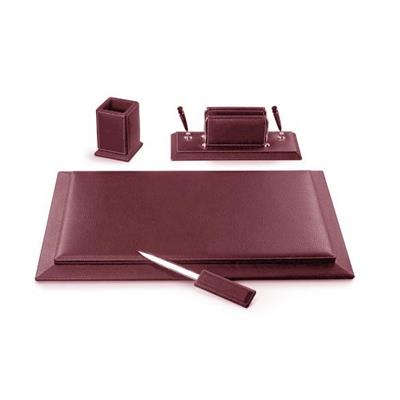 SERVIZIO DA SCRITTOIO 4 PZ. PELLE BORDEAUX 4104EL30