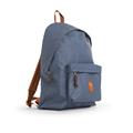 ZAINO WOODSTOCK IN TELA C/ZIP E TASCA AZZURRO 9238WK31