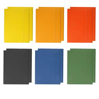 CARTELLINA 3L PIATTA 600 GR. PLASTIF.LUCIDA 6 COLORI IN
