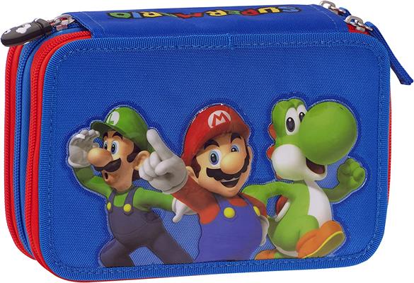 ASTUCCIO CORREDO 3 ZIP SUPERMARIO C/PENNA FRIXION 67533
