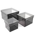 SET 3 SCATOLE IN METALLO CON COPERCHIO