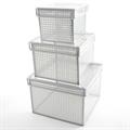 SET 3 SCATOLE IN METALLO CON COPERCHIO