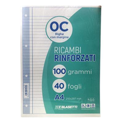RICAMBIO RINFORZATO BLASETTI A4 40 FOGLI GR.100 C 5445