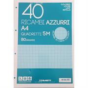RICAMBI A4 80GR 40F 5M AZZURRO