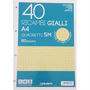 RICAMBI A4 80GR 40F 5M GIALLO