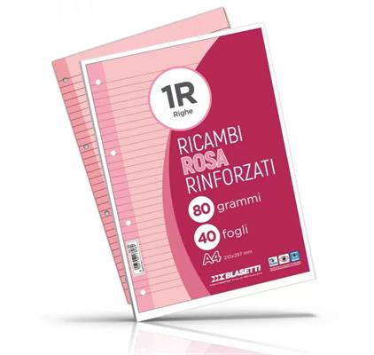 RICAMBI RINFORZATI A4 FF.40 GR.80 1R ROSA