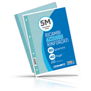 RICAMBI RINFORZATI A4 FF.40 GR.80 5M AZZURRO