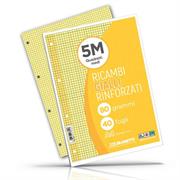RICAMBI RINFORZATI A4 FF.40 GR.80 5M GIALLO