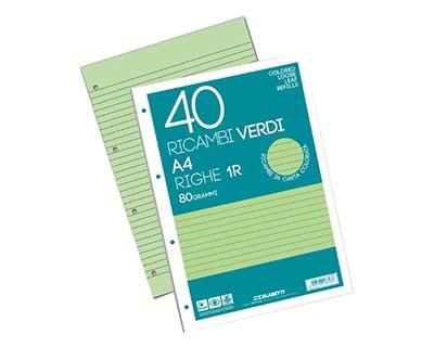 RICAMBI RINFORZATI A4 FF.40 GR.80 1R VERDE