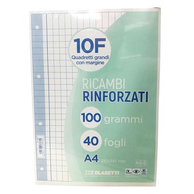 RICAMBIO RINFORZATO BLASETTI A4 40 FOGLI GR.100 10F 8064