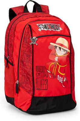 ZAINO SCUOLA ORGANIZZATO ONE PIECE ROSSO 75342