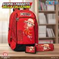 ZAINO SCUOLA ORGANIZZATO ONE PIECE ROSSO 75342